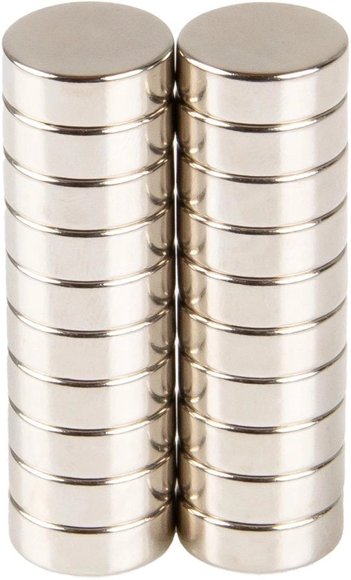 Magnetico Neodymium 20 | 15 x 5 mm | Magneti forti per lavagne bianche, lavagne magnetiche, strisce magnetiche, frigoriferi e lavagne magnetiche