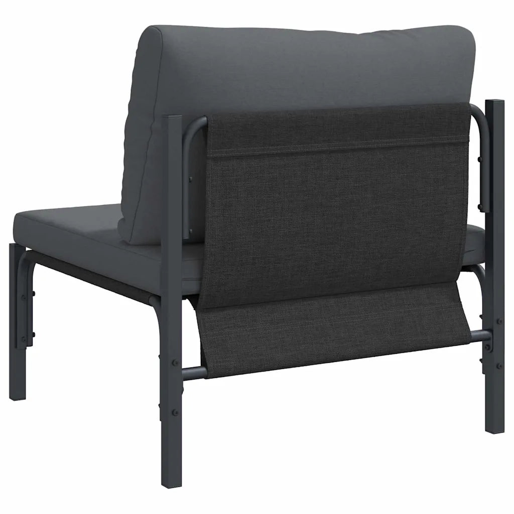 Mobili da Esterno con cuscino Antracite 80 x 80 x 71 cm Acciaio 42009985
