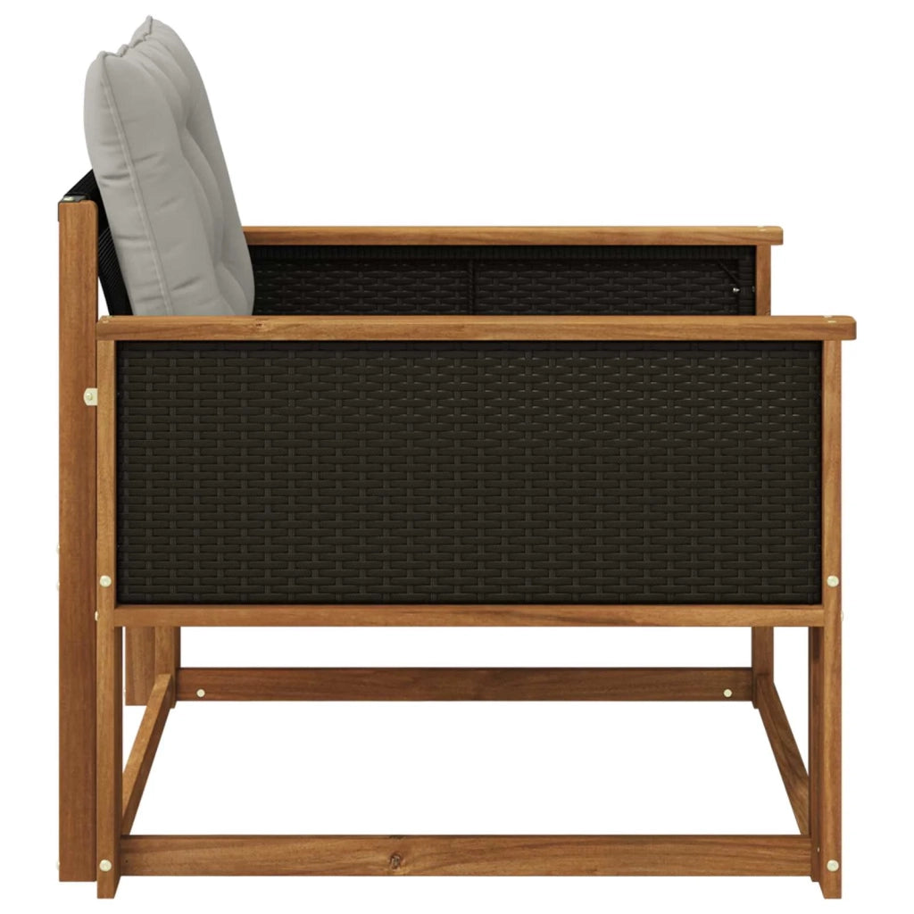 Set di divani da esterno-Sofa da giardino Legno di Acacia Massello e Textilene 512219