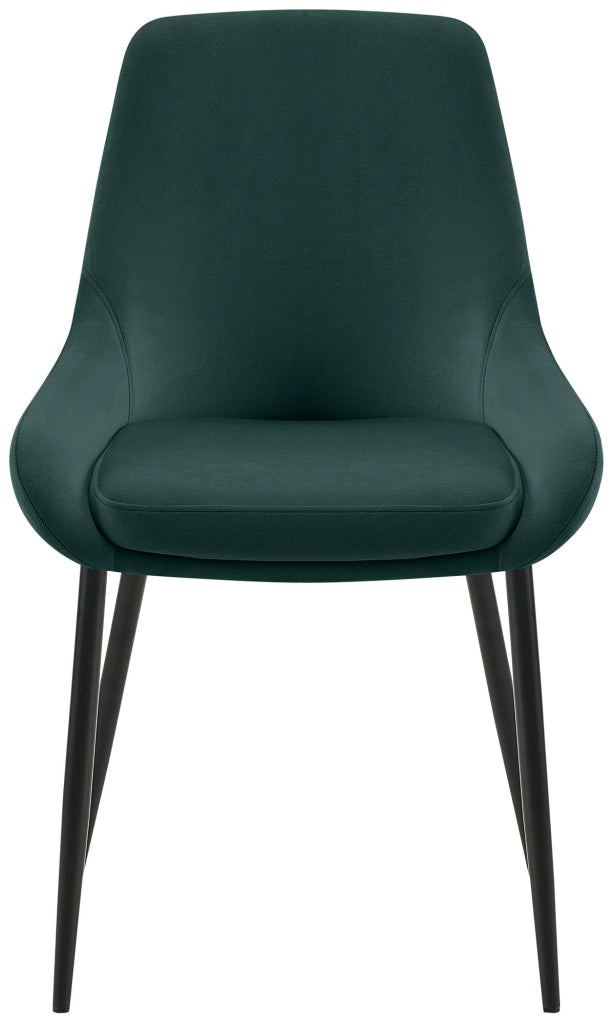 Set di 2 sedie per sala da pranzo Elmira velluto nero 4