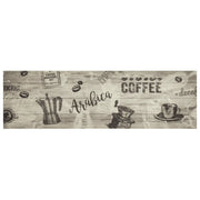 Tappeto da Cucina Lavabile Grigio Caffè 45x150 cm in Velluto 4005581