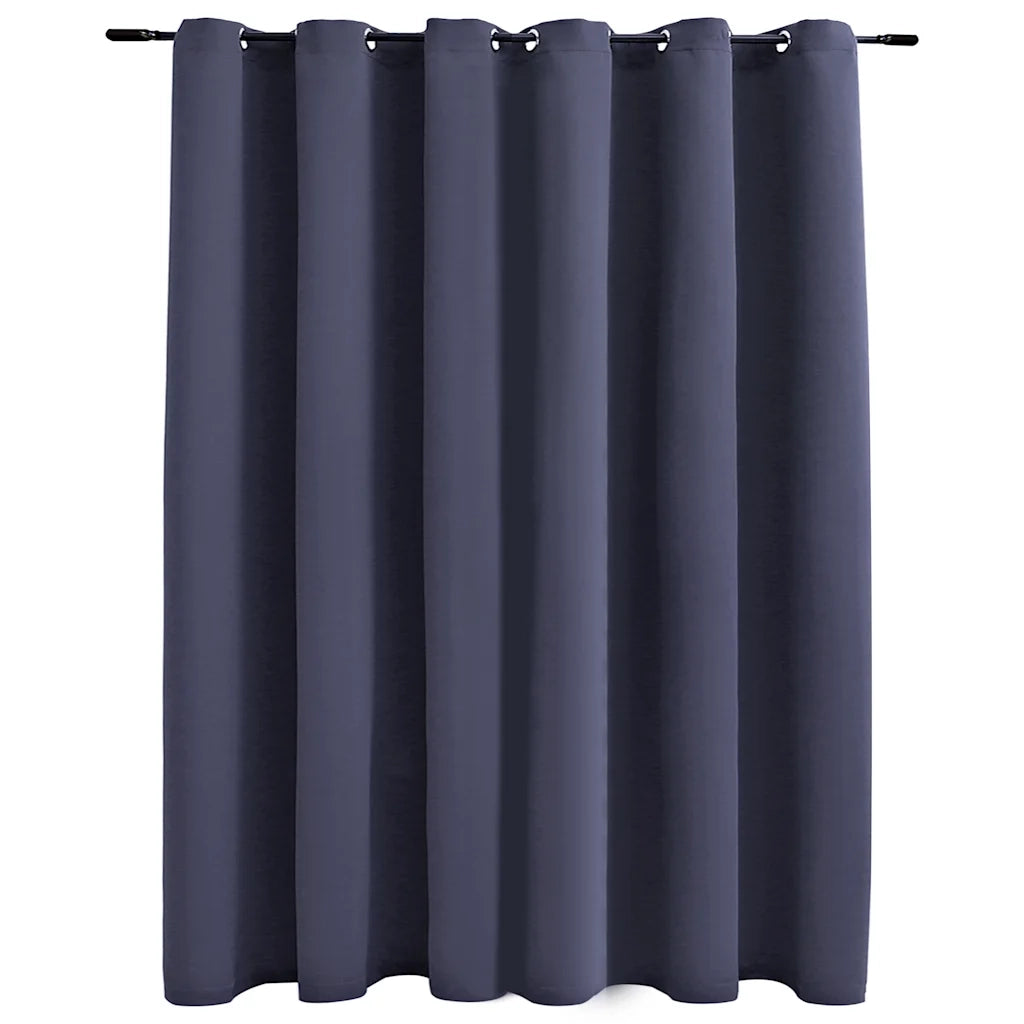 TendaOscurante con Anelli in Metallo Antracite 290x245 cmcod mxl 81368