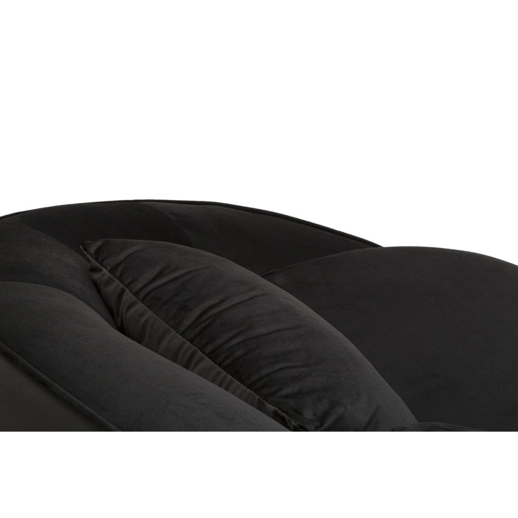 Divano VKH43, Nero, Legno, 185x84x68 cm