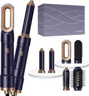 Set di spazzola a aria - 6in1 Stilista a aria - Asciugacapelli con spazzola - Spazzola per asciugacapelli - Spazzola per onde - Spazzola per stile - Spazzola termica - Asciugacapelli