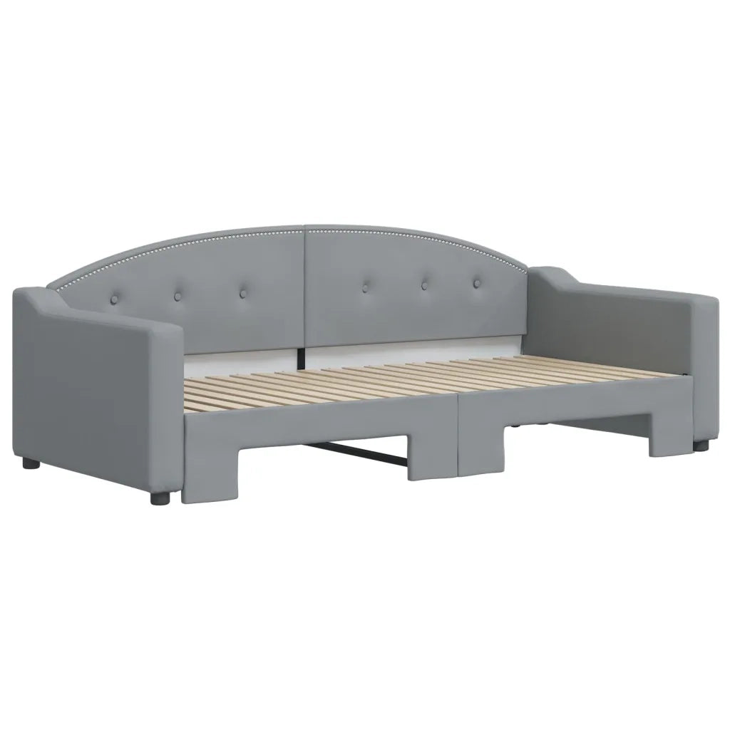 Divano letto | Sof¨¤ letto | Letto singolo Estraibile Grigio Chiaro 90x190 Tessuto