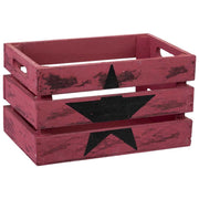 Cassetto in legno rosso 18x12x10h cm