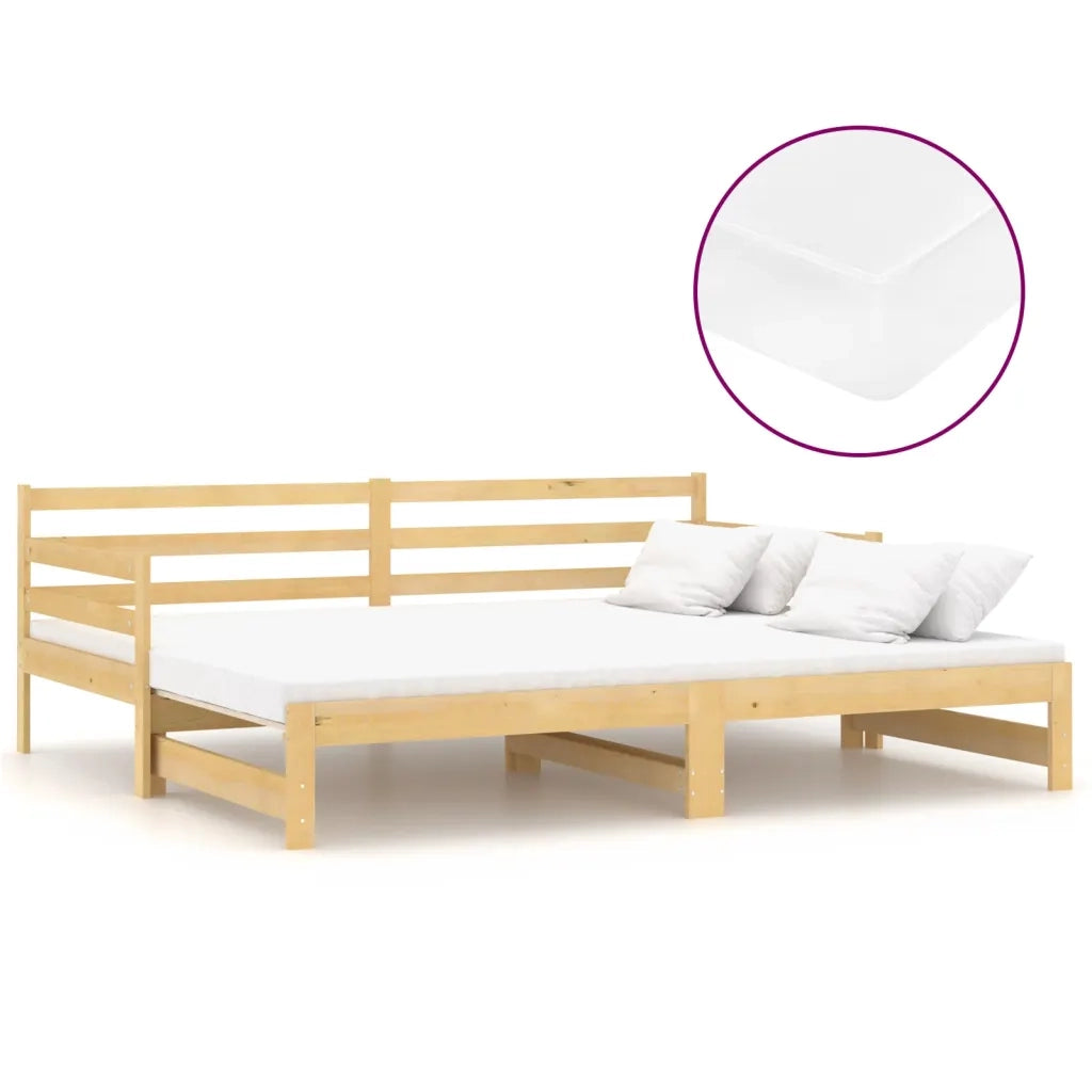Dormeuse Estraibile 2x(90x200) cm in Legno Massello di Pino cod mxl 65025