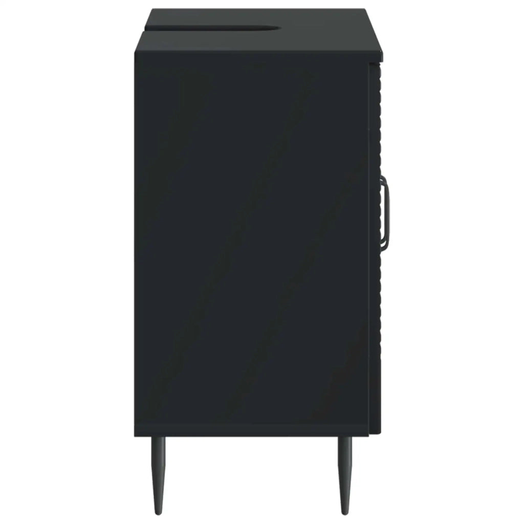 Armadio per Lavabo da Bagno HAARLEM Nero 59,5 x 31,5 x 59 cm 896786
