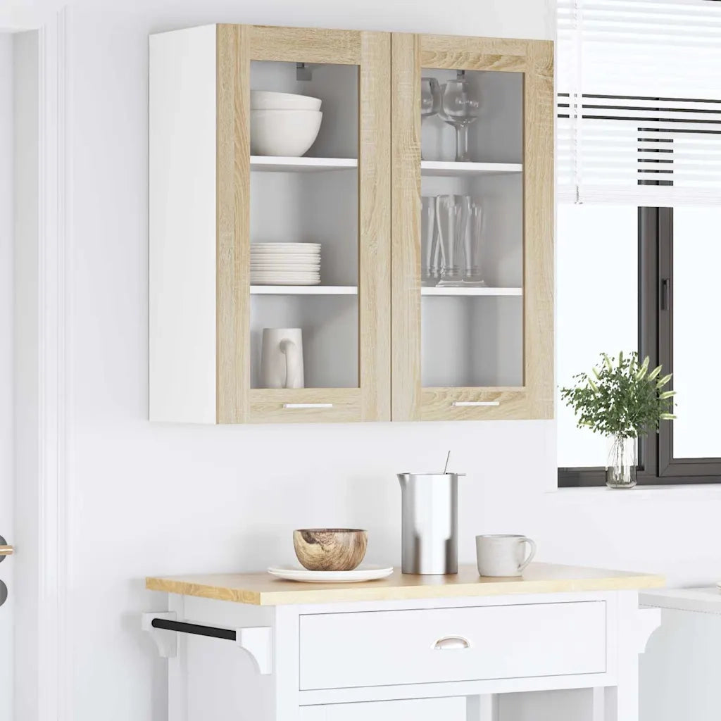 Armadio pensile con porta 2 pcs Rovere Sonoma 40 x 31 x 80 cm