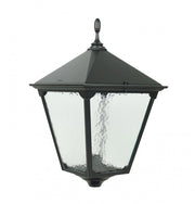 Testa lampada giardino RETRO 1xE27 nero vetro IP43 SU-MA