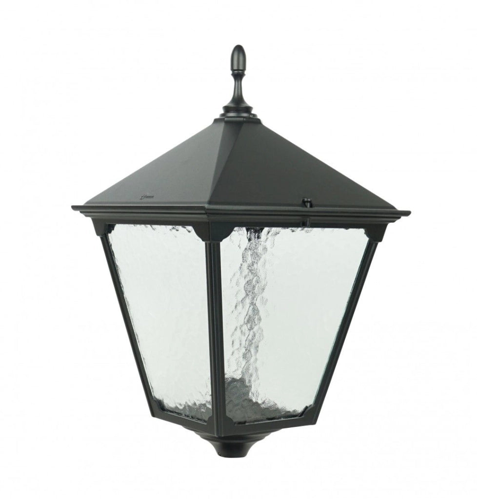 Testa lampada giardino RETRO 1xE27 nero vetro IP43 SU-MA