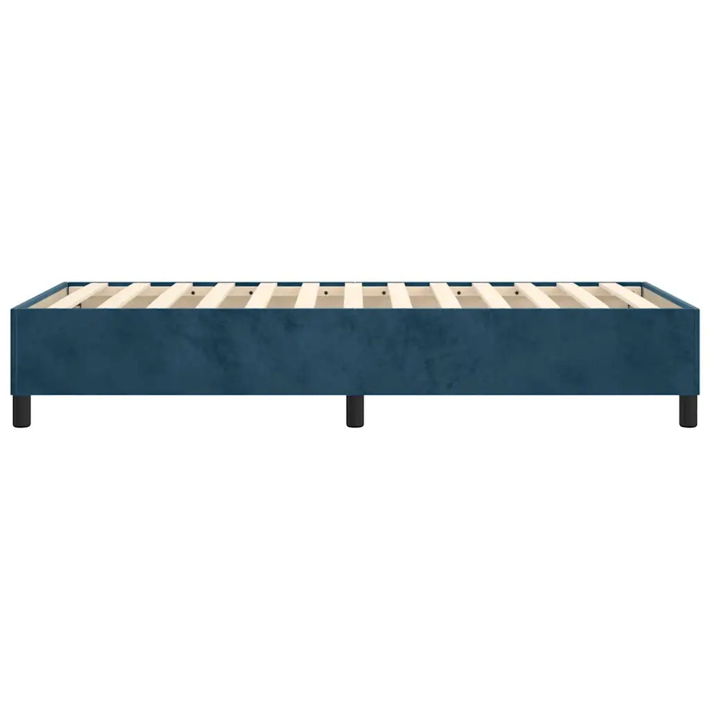 Struttura Letto a Rete a Molle-Giroletto Blu Scuro 80x200 cm in Velluto 290996