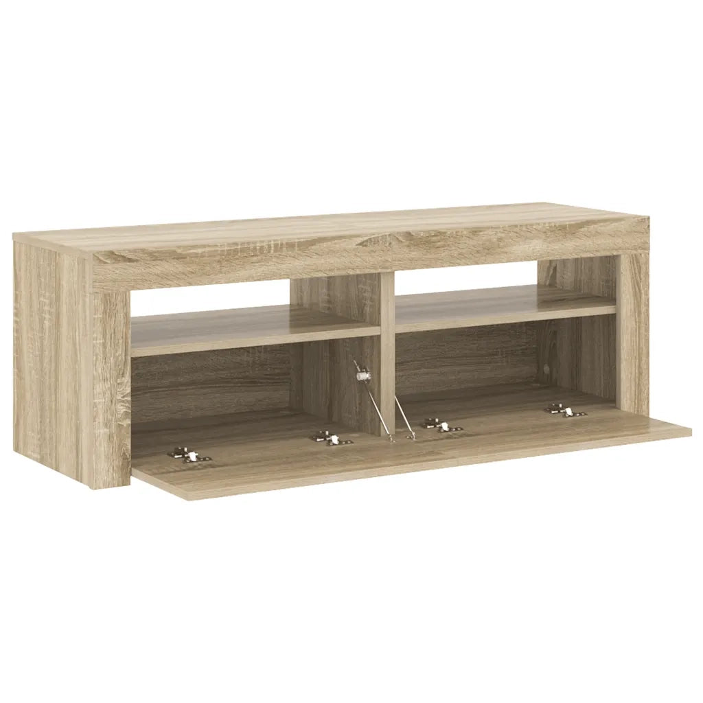 Mobile Porta TV con Luci LED Rovere Sonoma 120x35x40 cm cod mxl 11656