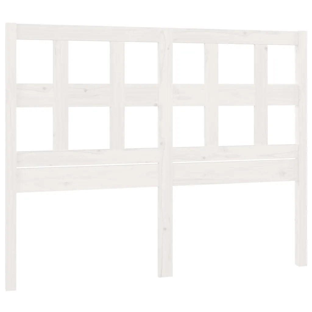 Testiera per Letto-Testata-Testiera Decorativa Bianca 145,5x4x100 cm Legno Massello di Pino 610490