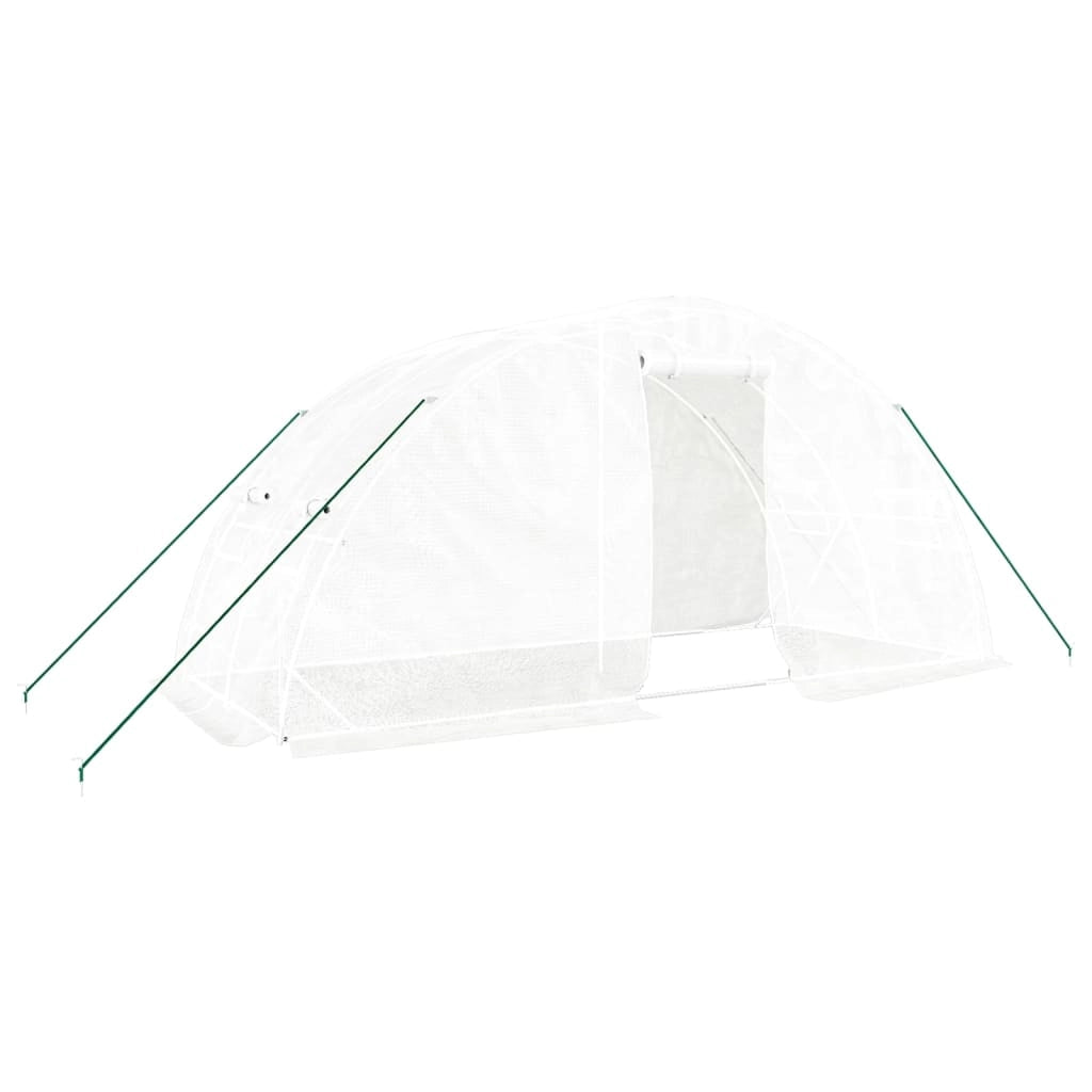 Serra con Telaio in Acciaio Bianco 10 mÂ² 5x2x2,3 mcod mxl 79872