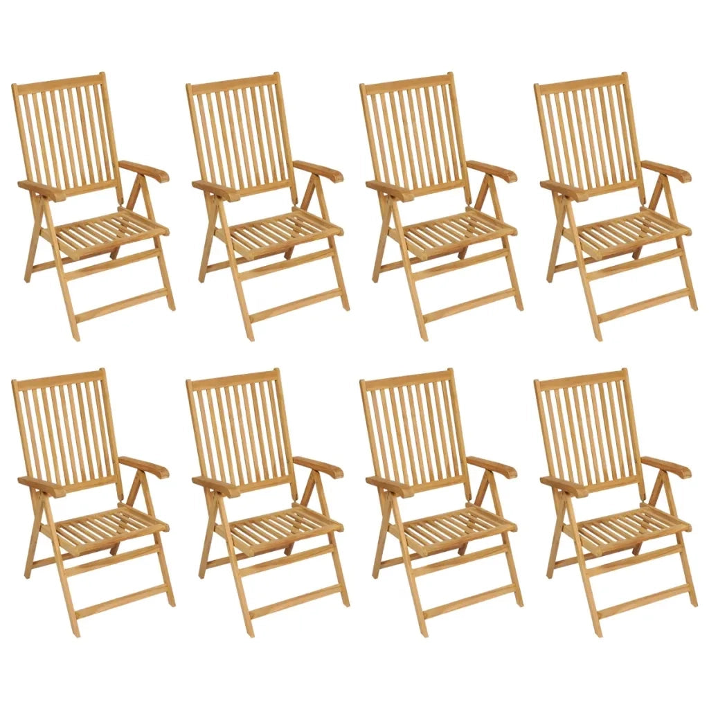 Set da Pranzo da Giardino 9 pz in Legno Massello di Teak cod mxl 35707