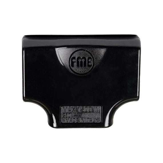 Adattatore Triplo Piatto 2 Poli + Terra 16A Nero 82221 Fanton