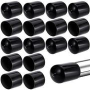 Capociglia PVC 20 pezzi - 32 mm diametro interno - Nero/Rondi - Antiscivolo - Protezione pavimento - Plastica - Protezione mobili