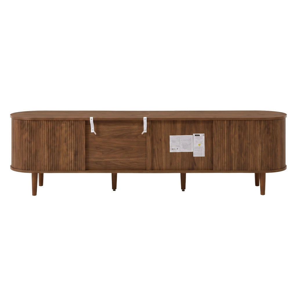 Mobile tv con 2 porte scorrevoli; 4 cassetti; 5 piedi in legno; per soggiorno e camera; 180 × 35 × 50 cm