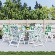 Cuscini per Sedia Schienale Alto 6 pz Motivo Foglie in Tessutocod mxl 94356