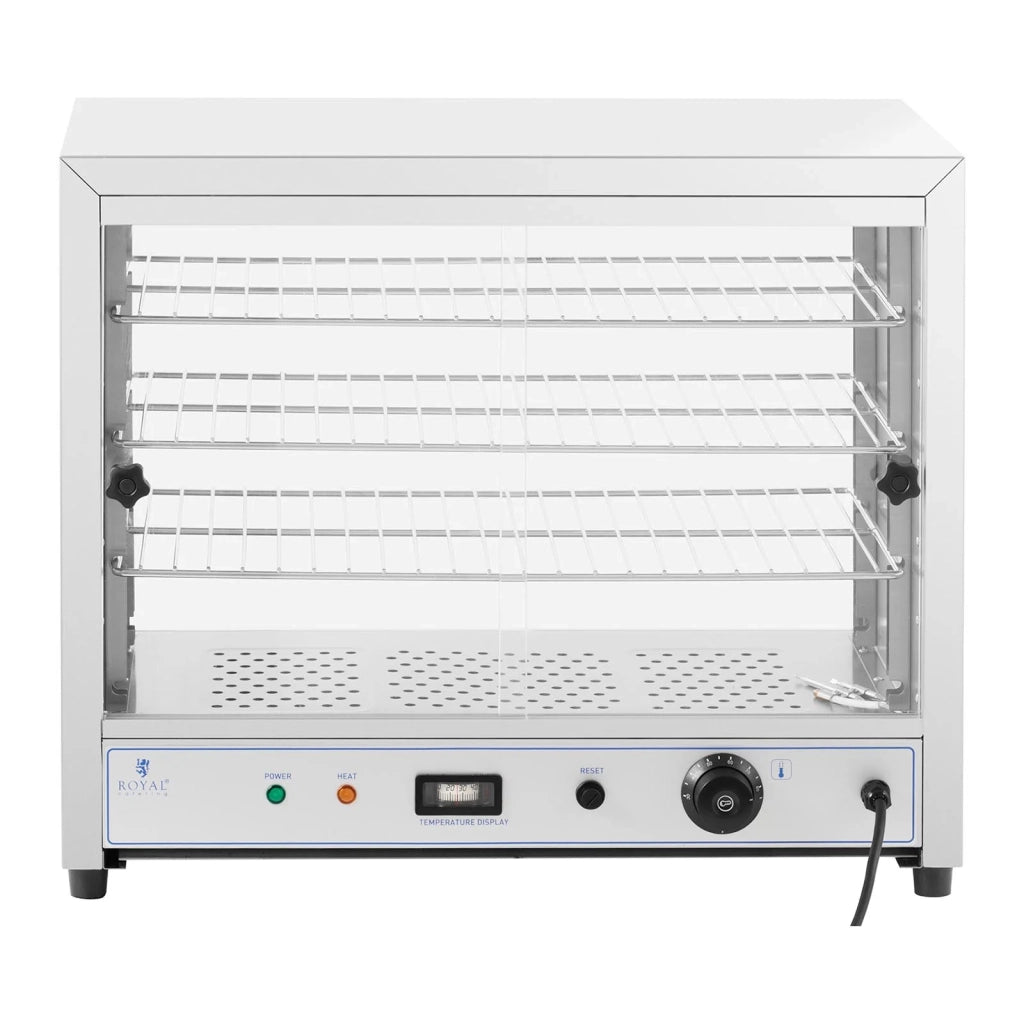 Vetrina riscaldata/scaldavivande (1000 watt 30-85°C 3 ripiani da 56,6 x 30 cm) 14_0004360
