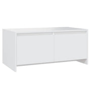 Tavolino da salotto | Tavolino da caff¨¨ | Tavolino da Soggiorno Bianco 90x50x41,5 cm in Legno Multistrato