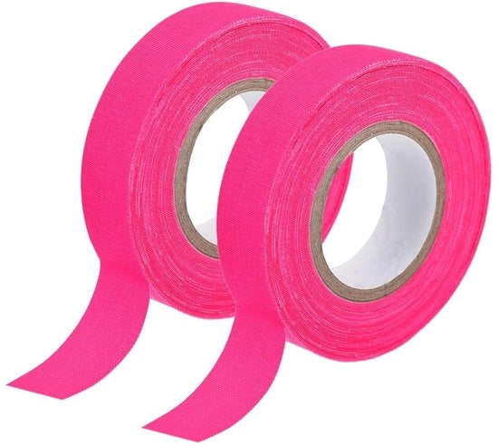 Nastro adesivo gommato neon - 80 metri - luminoso - rosa - decorazione per feste e casa