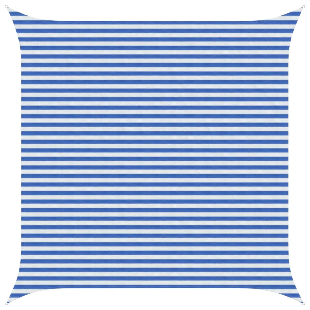 Vela Parasole | Telo Ombra | Vela da ombra Blu e Bianco 4 x 4 m HDPE