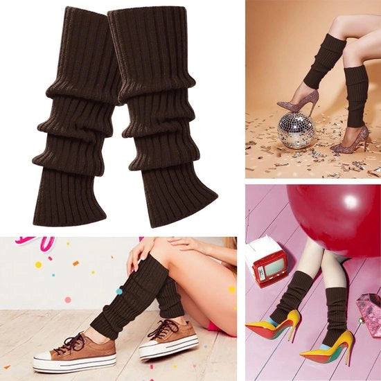 Calzamaglie per gambe lunghe per donne - Calzamaglie calde per ginocchia - Stile anni '80 - per yoga e carnevale - per ragazze