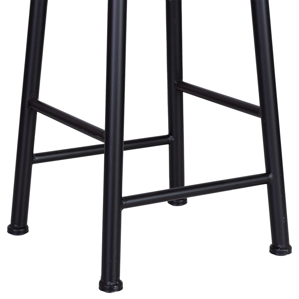 Sgabello in legno e metallo 31x31x66h cm