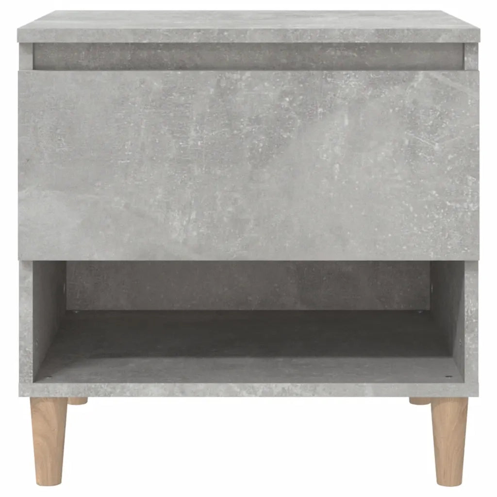 Comodino | Armadio da Notte | Mobiletto da notte Grigio Cemento 50x46x50 cm in Legno Multistrato