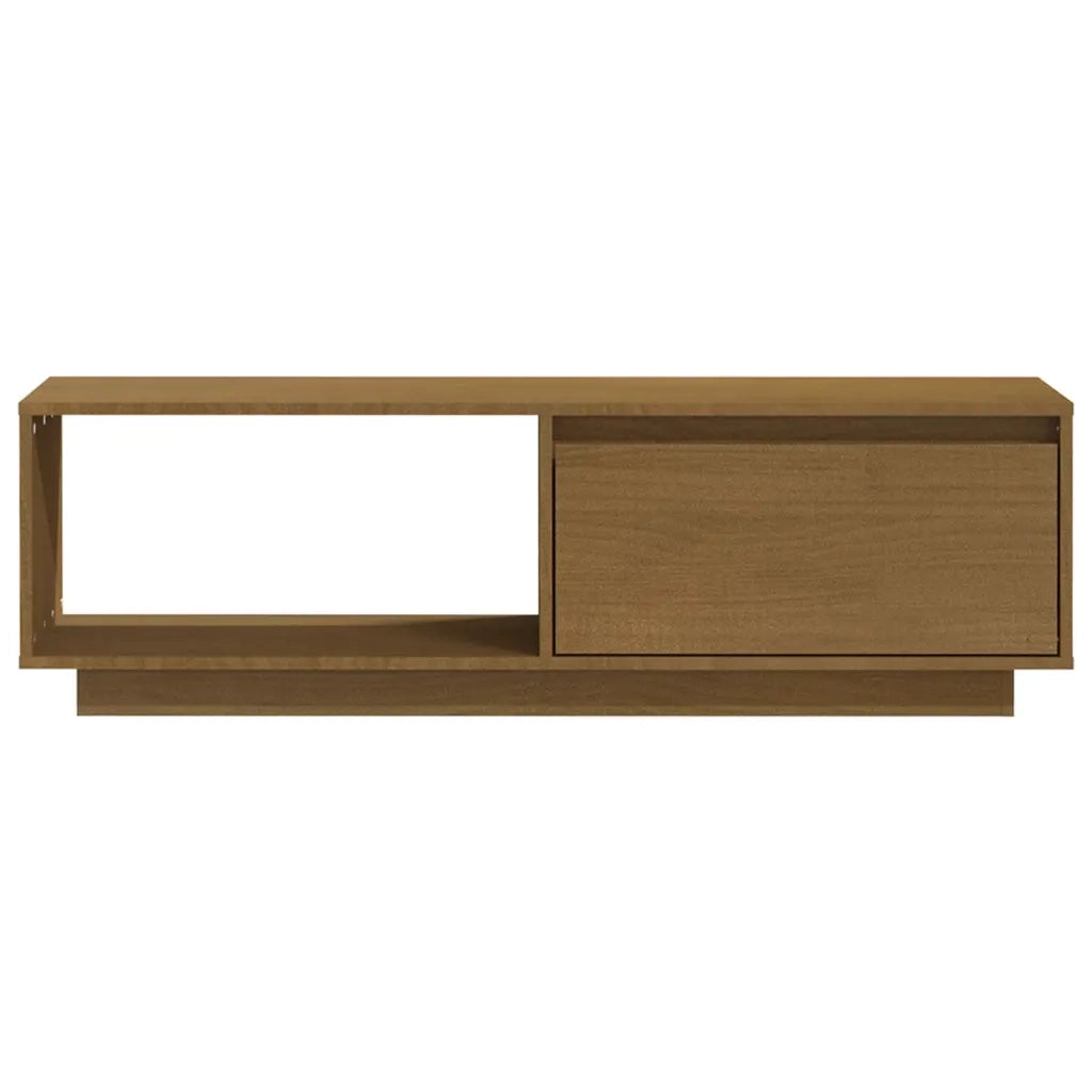 Mobile Porta TV Marrone Ambra 110x30x33,5 cm in Legno di Pino 809891
