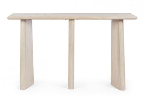 Consolle 130x40x75 cm Caffè White in Legno Naturale