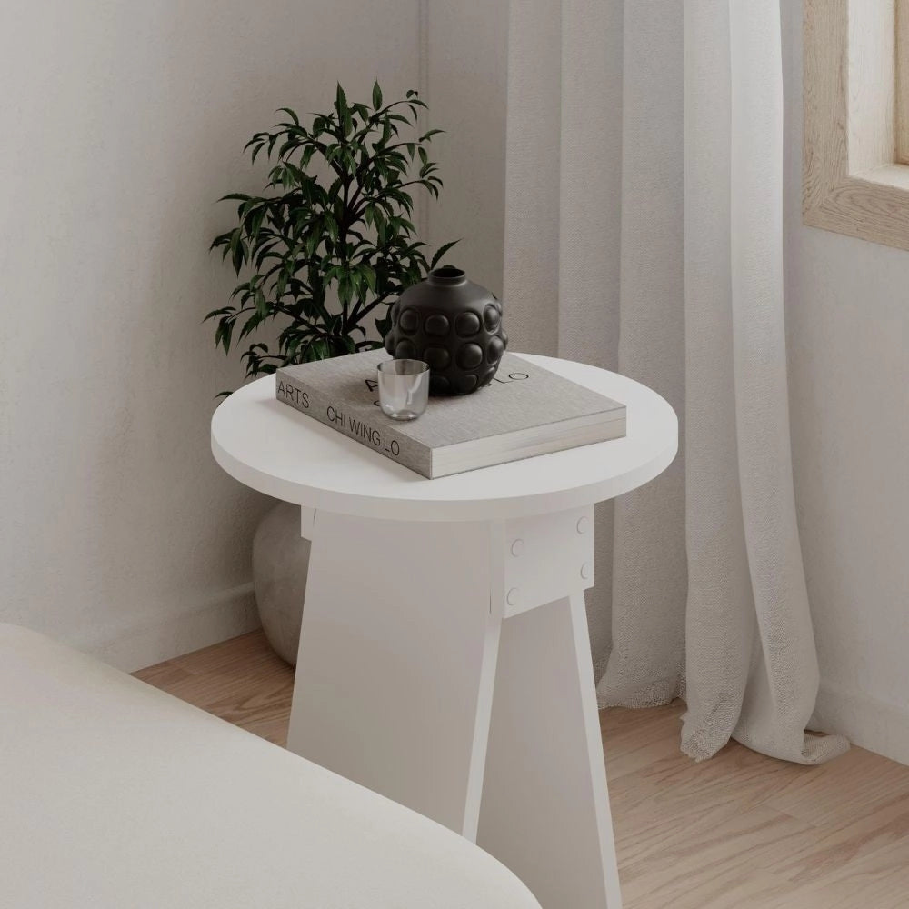 Tavolino da salotto Chen 50x42x23.4 cm. colore bianco