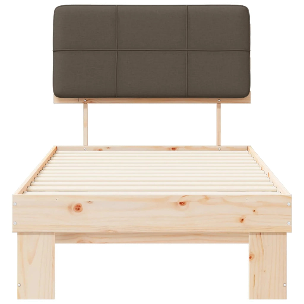 Letto con Testiera Rivestita Talpa 100 x 200 cm Pino massello