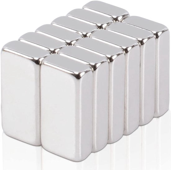 Magnetici forti da 12 pezzi, 20 x 10 x 3 mm piccoli magnetici forti magneti neodimio per bacheca magnetica, armadietto cucina, lavagna bianca rettangolare, magnefotografie, cartoline, ufficio