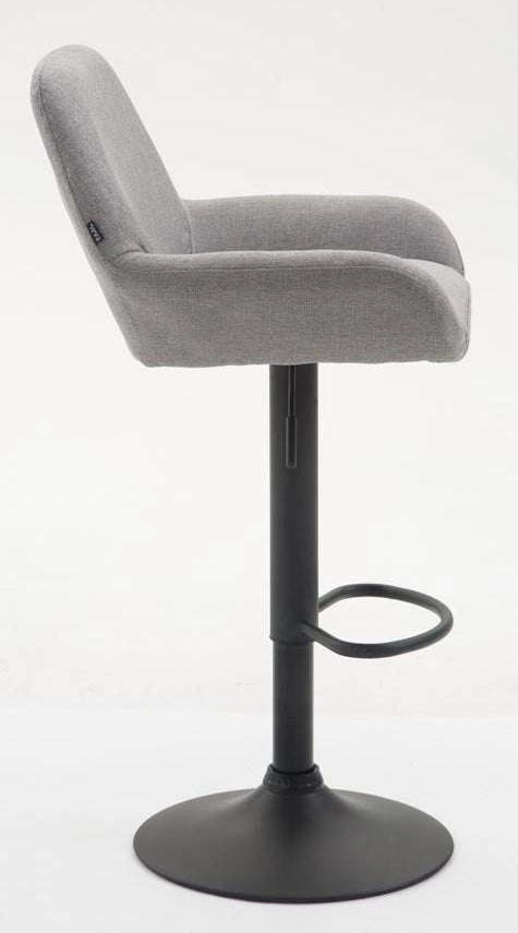 Sgabello Braga in tessuto grigio,nero