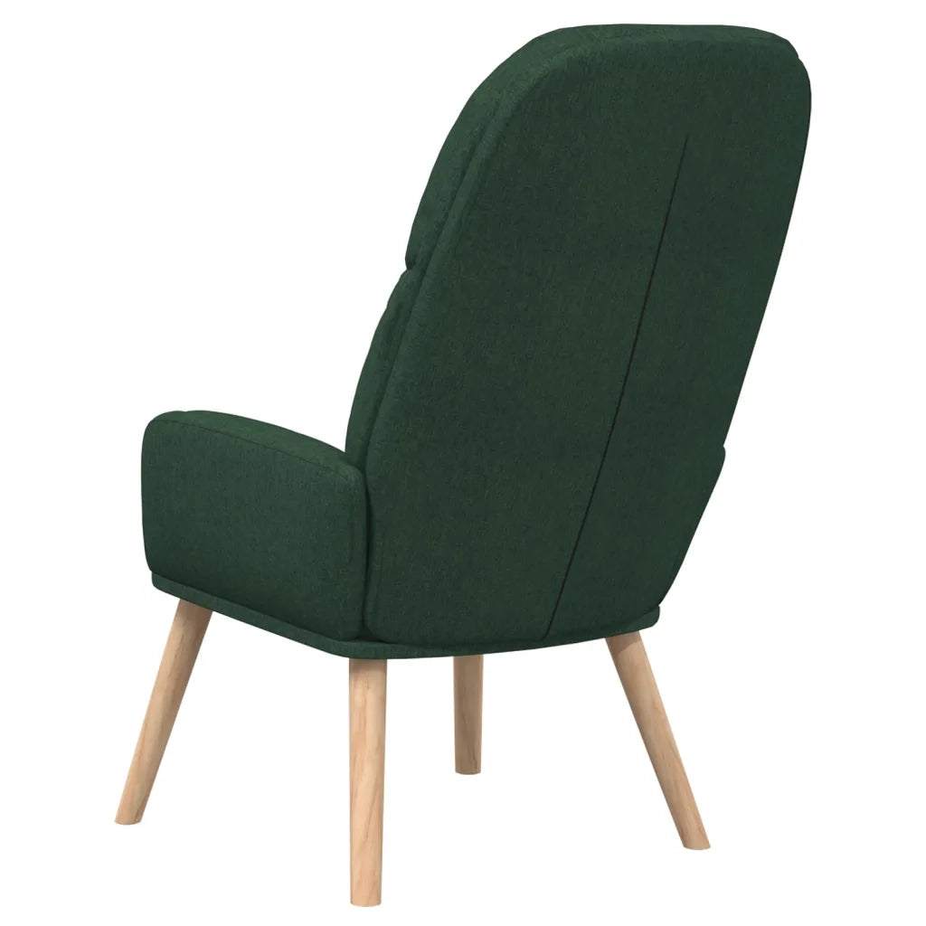 Sedia Relax Verde Scuro in Tessuto 340995