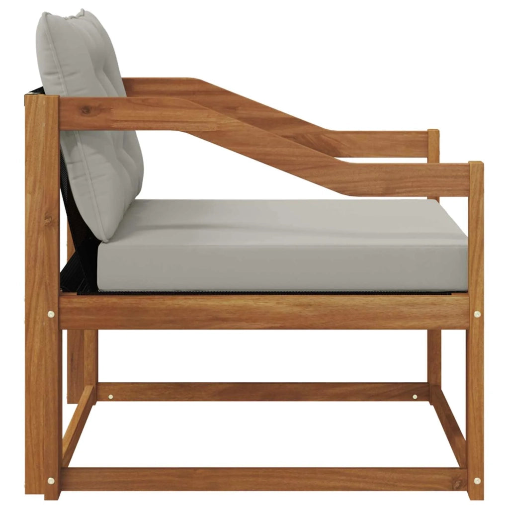 Set di divani da esterno-Sofa da giardino Legno di Acacia Massello e Textilene 330066