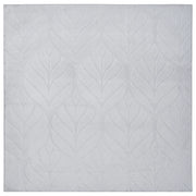 Tappeto in pelliccia sintetica di coniglio, grigio chiaro, in poliestere, 160 x 160 cm, quadrato, morbido e a pelo lungo, motivo a foglie