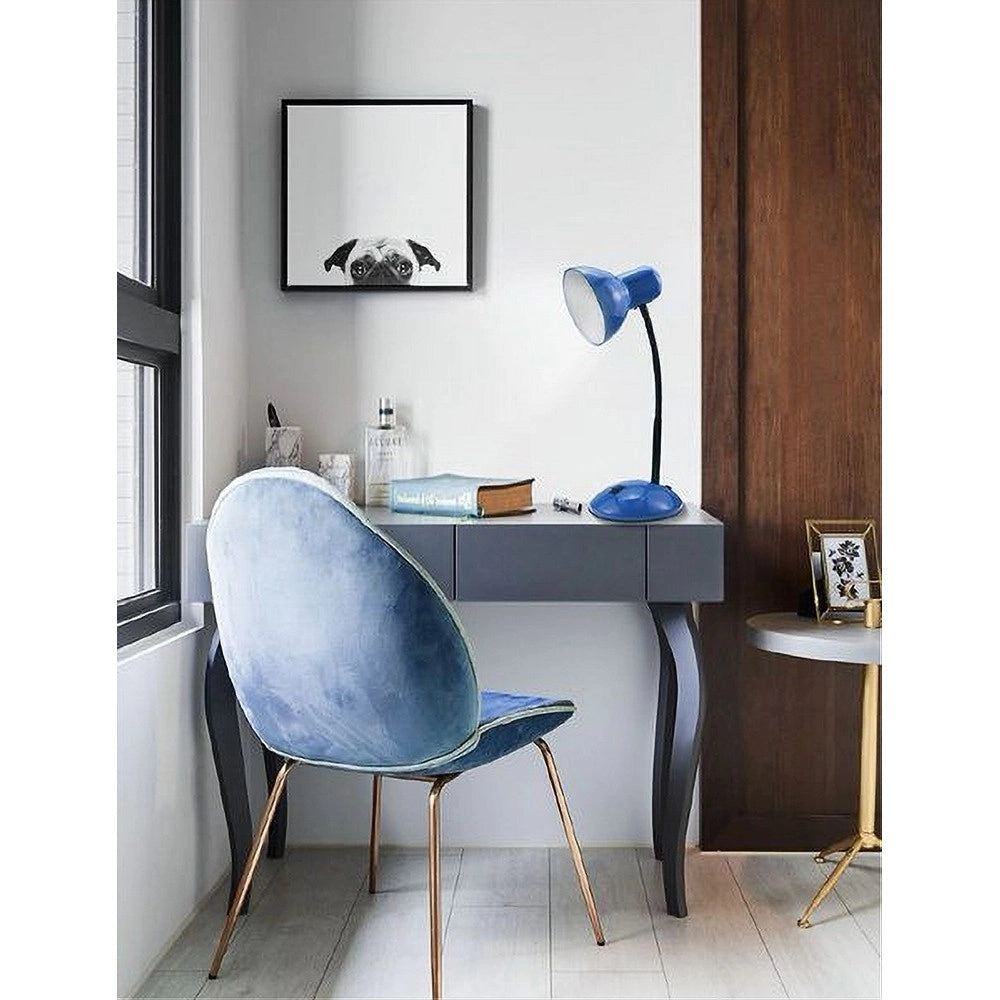Trade Shop - Lampada Da Scrivania Con Braccio Flessibile Luce Lume Tavolo Per Cameretta Color - Blu