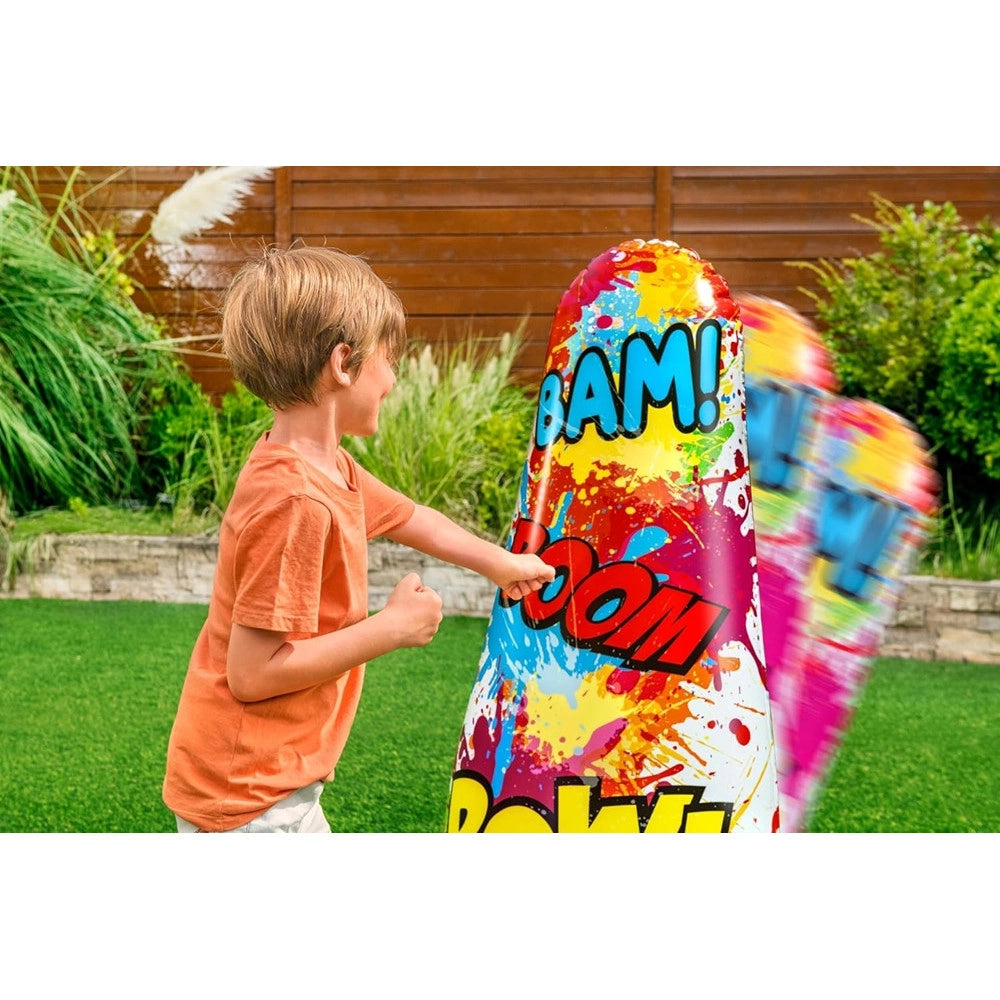 Trade Shop - Pungiball Sempreimpiedi Sacco Boxe Comic Blast Design Fumetti 48x46x119cm Bambini 52630 -
