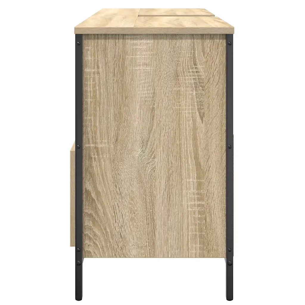 Mobile Lavabo da Bagno-Armadietto da bagno con Cassetti Rovere Sonoma 90x34,5x60 cm