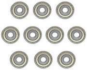 Corona d'oro - Rullo a gomito profondo - 10 pezzi - Compatto e duraturo - Argento - Ideale per macchine - 6x15x5 mm - Adatto a diverse applicazioni
