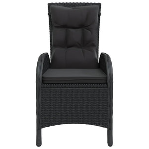 Set da Bistrot per Giardino 5 pz in Polyrattan Nero 3058552