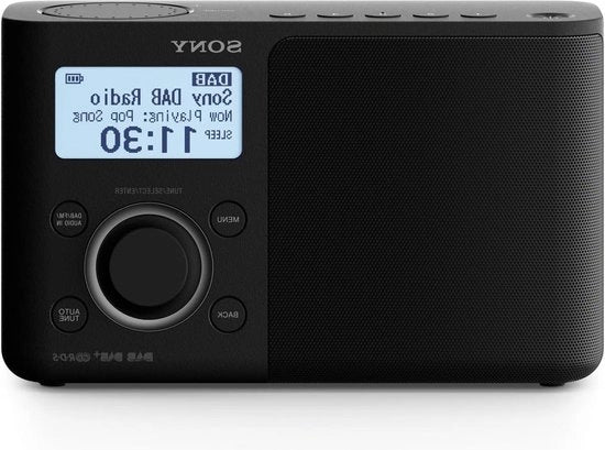 Radio Digitale Portatile FM/DAB/DAB+ con Memoria della Stazione RDS, Funzione Allarme, Batteria e Alimentazione, Nero