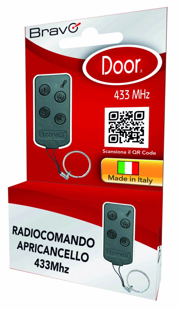 Bravo RADIOCOMANDO APRICANCELLO DOORX Codice fisso  Frequenza 433 MHz