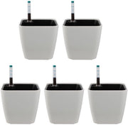 Piantine autoirriganti in plastica bianca - 14 cm - 5 pezzi