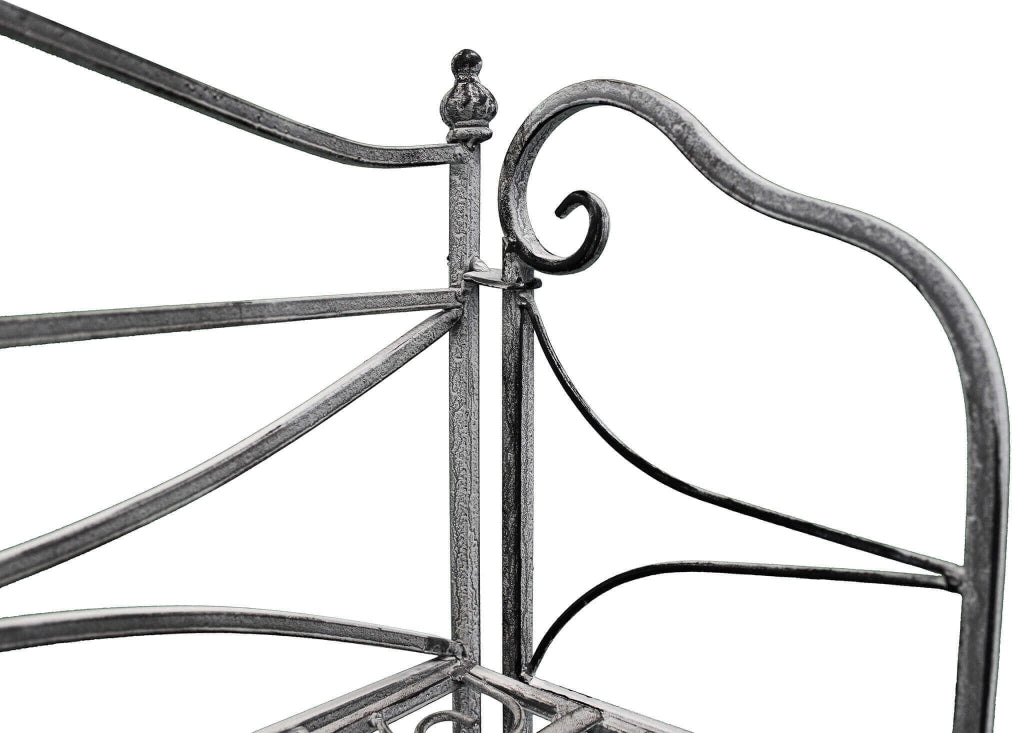 SCAFFALE PORTAVASI NOELLE CON 4 PIANI IN COLORE BIANCO OSSIDATO 61 X 32X H156 CM