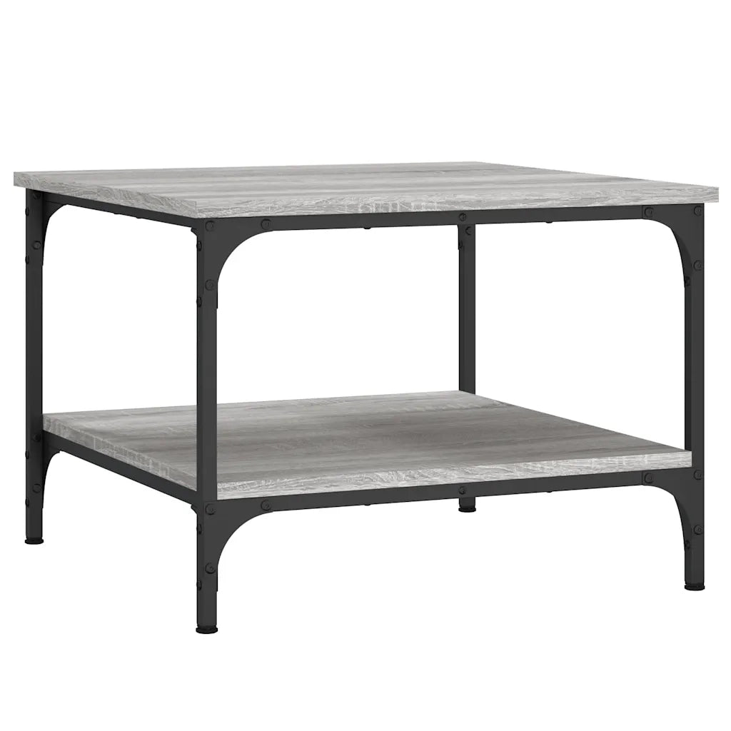Tavolino da Salotto-Tavolino da soggiorno-Tavolo Grigio Sonoma 55x55x40 cm Legno Multistrato 186492